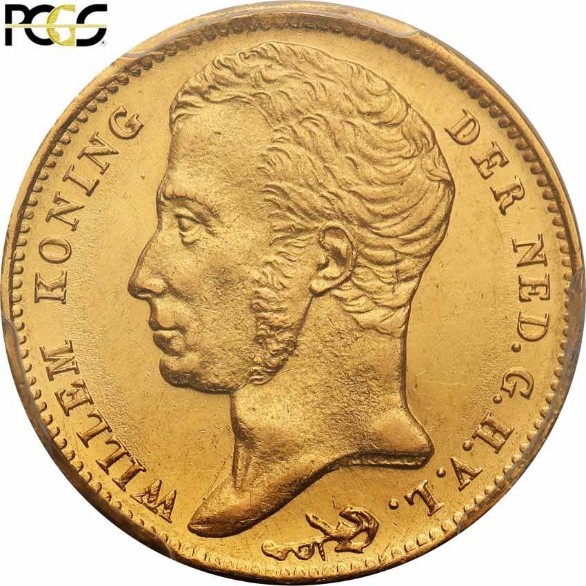 Holandia. Wilhelm I. 10 Guldenów 1832, Utrecht PCGS MS62